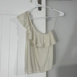 Off white one-shoulder top